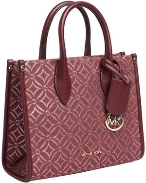 Michael Kors Mirella Kleine Shopper Schoudertas 35f4g7zc5j Voor - Rood