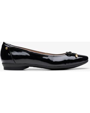 Clarks Candra Light Patent Shoes - Black