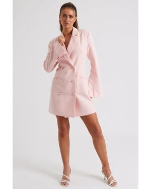 Urban Bliss Blush Flare Sleeve Fitted Blazer Dress - Pink