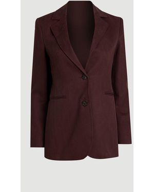 Karen Millen Tencel Blend Tailored Single Breasted Blazer - Brown