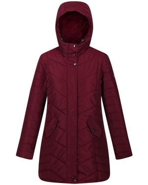 Regatta Insulated Quilted Hooded Parka - Red