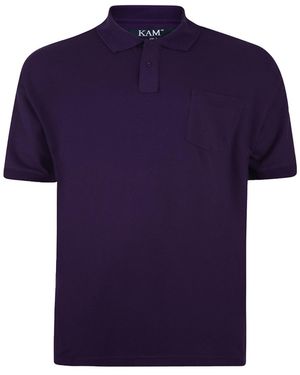 KAM Jeanswear Kam Polo Shirts Short Sleeve Plus Size - Blue