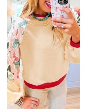 Azura Exchange Boogprint Ontspannen Sweatshirt - Oranje