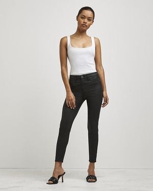 River Island Petite Coated Molly Skinny Jeans - White