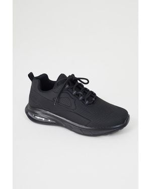 Brave Soul Embossed Chunky Sole Trainers - Black