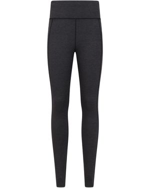 Mountain Warehouse 'Contin' Thermal Hiking Leggings Moisture Wicking Bottoms - Blue