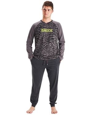 Munich Winter Pyjamas Long Sleeve Round Neck Mu1 - Grey