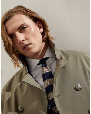 Brunello Cucinelli Striped Knitted Tie - Green