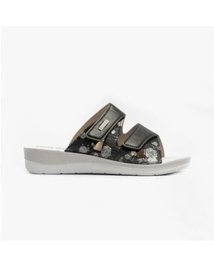 Rohde 1361 Ladies Slip-On Mule Sandals - Black