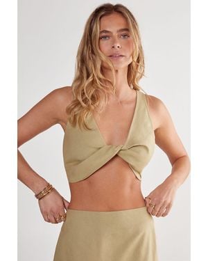 Nasty Gal Twist Front Micro Bralette - Green
