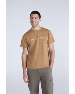 Mountain Warehouse 'Classico' Cotton T-Shirt Short Sleeve Breathable Casual Summer Tee - Natural