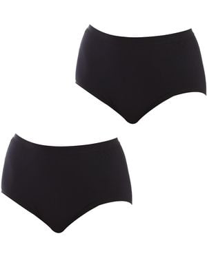 Kisses&Love Pack-2 Damesslip Van Bamboe Q-en908 - Zwart