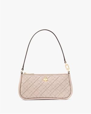 Kate Spade Kayla Woven Leather Convertible Wristlet - Natural