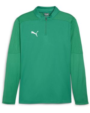 PUMA Teamfinal Training 1 4 Zip Fleece - Green