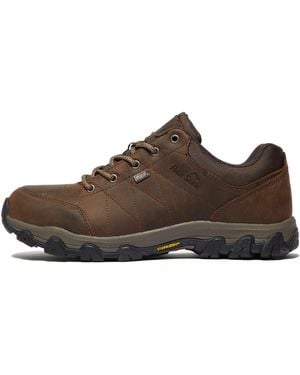 Peter Storm Lindale Leather Waterproof Walking & Hiking Shoes With Stormgrip Outsole - Brown