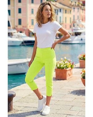Roman Cropped Stretch Trouser - Yellow