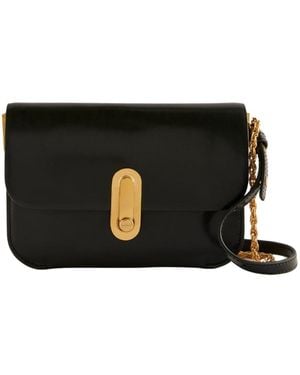 Ted Baker Kkaysa Gepolijste Kleine Zwarte Leren Crossbodytas