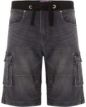 KAM Jeanswear Kam Big & Tall Cargo Combat Shorts - Grey
