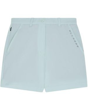 Ellesse Fayia Solid Patterned Bermuda Shorts - Blue