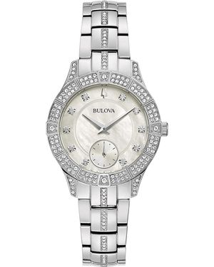 Bulova Phantom Crystal Watch 96L291 Stainless Steel - Metallic