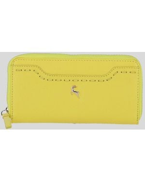 Ashwood Leather Classic Zip Around Note And Coin Purse - Yellow