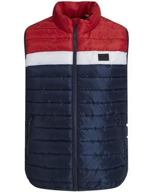 Jack & Jones Puffer Gilet With Stand Up Collar Lightweight - Blue