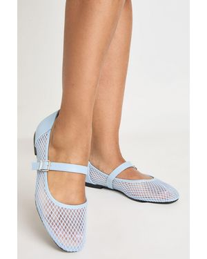 Boohoo Mesh Ballet Flats - White