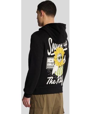 Lyle & Scott Sunnies Pool Bar Graphic Pullover Hoodie - Black