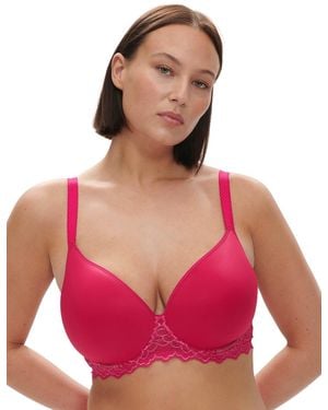 Simone Perele Caresse Spacer Plunge Bra - Red