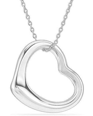 Bibei Necklace With Slanted Heart - White