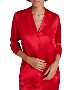 Aubade Toi Mon Amour Silk Blouse - Red