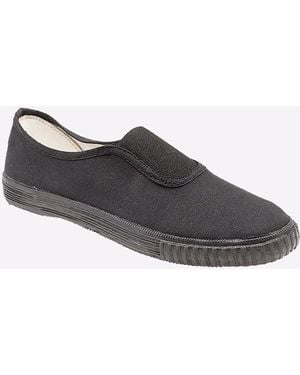 Dek Portland Slip-On Plimsols - Black