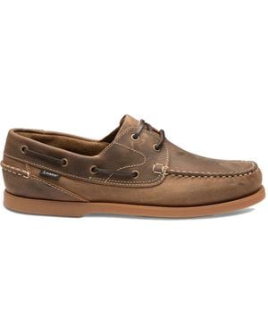 Loake Lymington Boat Shoe Leather - Brown