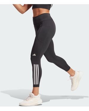 adidas Originals Dailyrun 3-Stripes 7/8 Leggings - Black