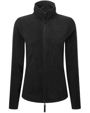 PREMIER Ladies Artisan Contrast Trim Fleece Jacket - Black