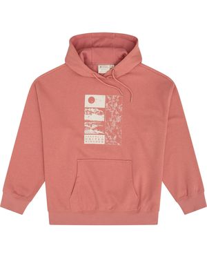 Mountain Warehouse 'Regional' Cornwall Graphic Hoodie With Kangaroo Pocket Cosy Pullover Cotton - Pink