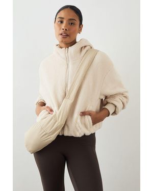 DSGN Studio Borg Zip Through Jacket - Natural