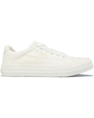 Rocket Dog Cheery Canvas Court Shoes Uk 4In Textile - White