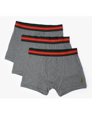 Luke 1977 Rick Long Soft Cotton Trunk Boxers 3 Pack - Grey