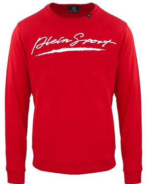 Philipp Plein Groot Kenmerkend Logo Rood Sweatshirt