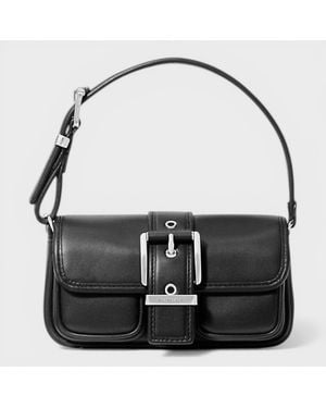 Michael Kors Colby Leather Shoulder Bag - Black