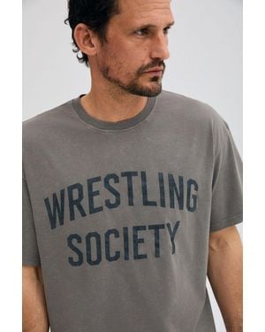 Grimelange Printed Crew Neck T-Shirt - Grey