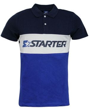Starter Impulse Logo Shrt Sleve Polo Shirt Cpe00003 Peacoat Cotton - Blue
