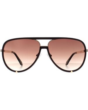 Quay Aviator Gradient High Profile Metal - Brown