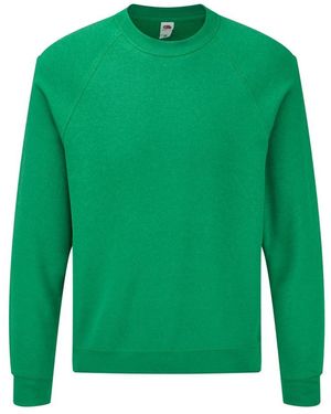 Fruit Of The Loom Raglan Sleeve Belcoro Sweatshirt (Heather) - Green