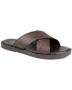 Jones Bootmaker Westport Leather Mule Sliders - Brown