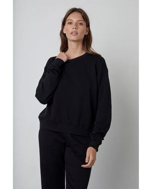 Velvet By Graham & Spencer Crew Sweatshirt - Black
