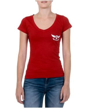 Andrew Charles by Andy Hilfiger T-Shirt Short Sleeves V-Neck Tapiwa - Red