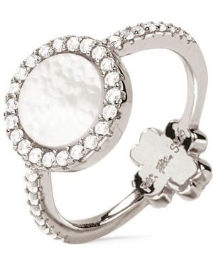 Folli Follie 3R18S042Wc-54 Ladies Ring Sterling - White