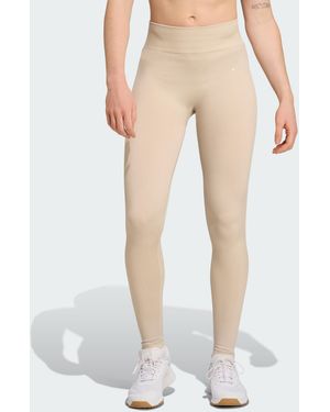 adidas Originals Workout Essentials Full-Length Knit Leggings - Natural